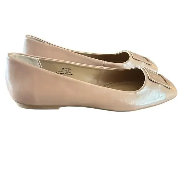 Journee Collection Zimia Buckled Ballet Flats Square Toe Minimalist NEW 8.5 - Picture 5 of 10